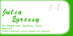 julia egressy business card