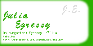 julia egressy business card